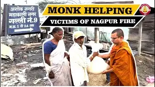 Monk helping victims of Nagpur fire