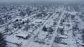 Drone Footage Winter Storm 2026 New Albany, Indiana