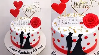 Romantic Couple Birthday Cake | Can For Love | #shorts #sellerfactg