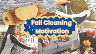 FALL Kitchen and Living Room CLEAN WITH ME | Mid Week #motivation #COLLAB | #cleaning #cleanwithme