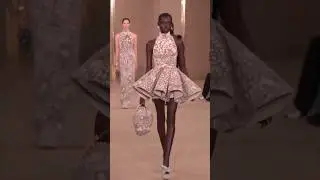 Nyanderi Deng walking for Balmain Fall-winter 2024 Fashion show 🤍