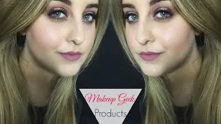 TUTORIAL / Easy Halo makeup look w/ MAKEUP GEEK products (foiled/matte shadows,blush...) / JR