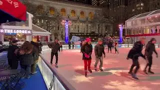 NYC Snowy Night Walk 4K | Midtown Manhattan Street Atmosphere