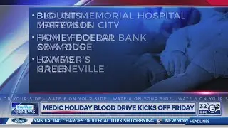Medic holiday blood drive kicks off Friday