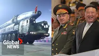 North Korea military parade: Kim Jong Un shows off ballistic missiles to Russia, China delegation