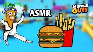 CENANDO MC DONALDS HAMBURGUESA 🍔 MIENTRAS JUEGO STUMBLE GUYS 💤 ASMR