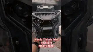 Honda X Bullet bike headlight modification headlight Badle fog light installation