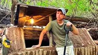 Строю уютный и тёплый дом-убежище в стиле бушкрафт | Выживание в доме-кочевнике