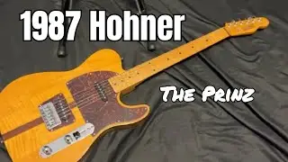 1987 Hohner The Prinz Flame Top Tele Prince Guitar W/Case 🎸