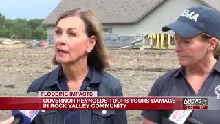 Gov. Kim Reynolds tours flood damage in Rock Valley