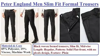 Peter England Men Slim Fit Formal Trousers Unboxing and Full Review