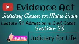 Evidence Act (Lecture-21), Admission in civil cases Section-23