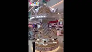 Kid&rsquo;s favorite amusement rides Shopping mall 3-seat mini Carousel 008613733663101
