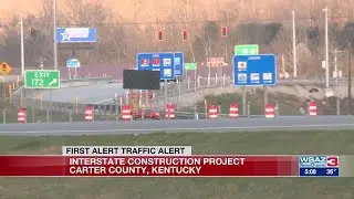 Carter County I-64 construction reduces traffic to one lane in both directions