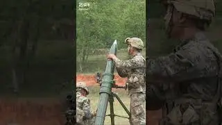 China army recruits training mortar＃PLA＃War weapon