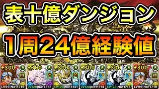 【パズドラ】1周24億経験値！パラディン採用型！全敵対応！十億ダンジョン！未知の新星ラッシュ！1周13分台！太一編成でランク上げ周回！【概要欄に詳細など記載】