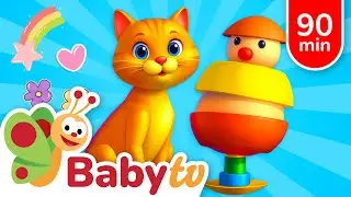 Zabawny Kot Goni Piłkę 🐱 | Najlepsze Chwile BabyTV dla Dzieci