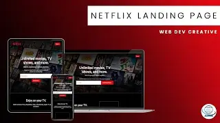 NETFLIX Landing Page Responsive Design Using HTML CSS & JS | Step By Step Web Design Tutorial