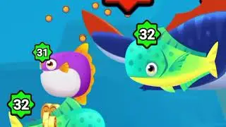 Fishdom 🐠 Ads Mini game NEW 37 update video Hungry fish 🐟 Gameplay 2025 Hyder Gaming yt #fishdom 