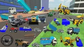 Load stone & unloading drum 🛢️ in dumper Truck 😲 and Drive JCB game. #jcb #viral #trending #games 