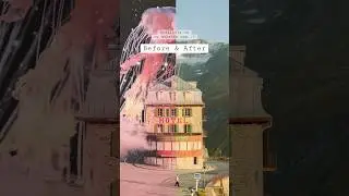 Photoshop Retro Futuristic Digital Collage Art Before and After Reveal: Spacetide Continuum #artist