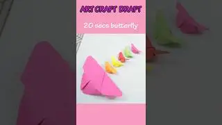 Easy Paper Butterfly for kids | DIY #shorts #satisfying #origami #papercraft #butterfly #craft