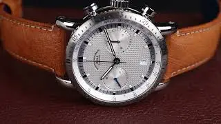 Muhle Glashutte Teutonia Sport Chrono! Серебряный циферблат Clous De Paris!