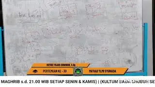 KAJIAN MA'HAD 'ILMI MASJID SYUHADA PERTEMUAN KE 30 SESI 1