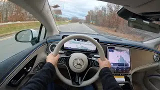 2022 Mercedes-Benz EQS POV Test Drive - Gorgeous Luxury Electric Car!