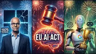 2025 का AI शक्ति-परिवर्तन: Google की बढ़त, Microsoft का पुनर्गठन और EU AI Act का असर