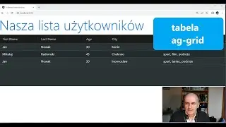 Ag-Grid -wyświetlenie danych z backendu w tabeli.