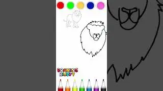 Wild Lion Drawing for kids#animals #drawing
