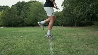 Stationary Single Leg Front/Back Line Hops