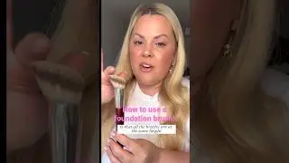 How to use a foundation brush! Trust me you will want to switch! #makeuptutorial #makeuphowto