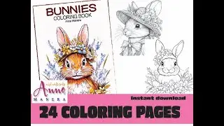 Bunnies Coloring Book by Anne Manera