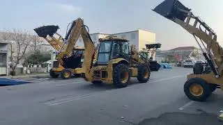 #backhoe excavator #Two busy loaders #Front shovel and rear shovel loader #Made in China