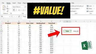 How to Fix #VALUE! Errors in Excel