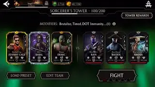 MK Mobile Sorcerer&rsquo;s Tower Fatal Stage 100 & 200 Got Best Diamond Cards.