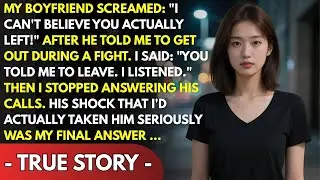 MY BOYFRIEND SCREAMED  “I CAN’T BELIEVE YOU ACTUALLY LEFT!” AFTER HE TOLD ME TO GET OUT