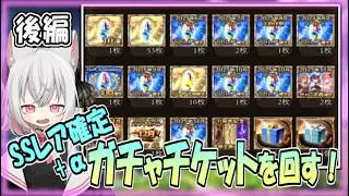 【グラブル】SSレア確定ガチャチケット+α(後編)【ガチャ動画】