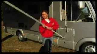 Fiamma F45 TI L Awning opening and closing operation guide.