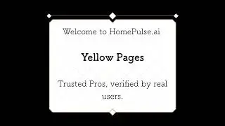 Yellow Pages by HomePulse.ai: Verified Pros from Real Projects