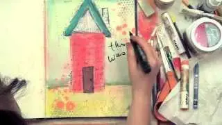 Christy Tomlinson Mixed Media Collage: Fun with Pan Pastels