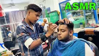 Kid Barber's Best Traditional Head Massage with Multiple Tools For Relaxing | ASMR For Better Sleep