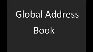 Edit the MCOE Global Address Book
