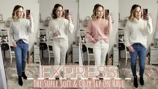 Express Super Soft & Cozy Try On Haul 2020 | Pretty Sweaters & Comfy Jeans for 2021 | Lindsey Loves