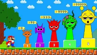 Super Mario Bros. If Mario Can Buy All Characters Incredibox Sprunki | PixSaga Mario
