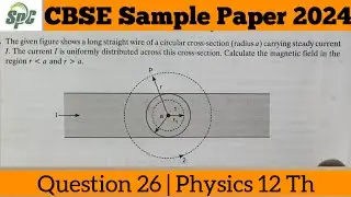Q26 The given figure shows a long straight wire of a circular cross section ( radius a ) carrying st
