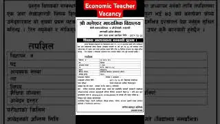 +2 Economic Teacher Vacancy 2081 | Job in nepal #jobinnepal