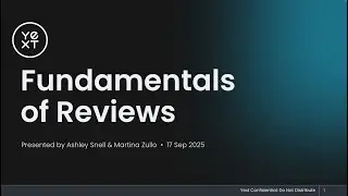 Fundamentals of Reviews